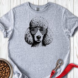 Standard Poodle Flag Shades T Shirt Gift For Dog Lover