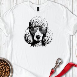 Standard Poodle Flag Shades T Shirt Gift For Dog Lover