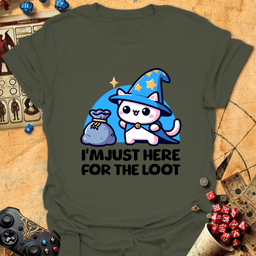 Here For Loot Tee Gift For Tabletop Gamer