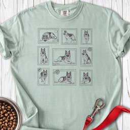 Shiloh Shepherd Stamps Premium Tee Gift For Dog Lover