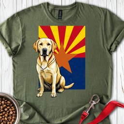 Yellow Labrador Arizona Flag T Shirt Gift For Dog Lover