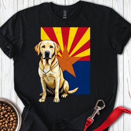 Yellow Labrador Arizona Flag T Shirt Gift For Dog Lover