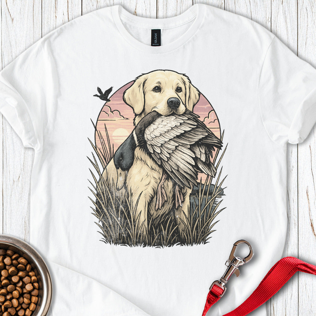Yellow Labrador Hunting T Shirt Gift For Dog Lover