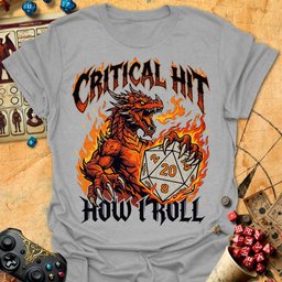 Critical Hit Dragon Tee Gift For Tabletop Gamer