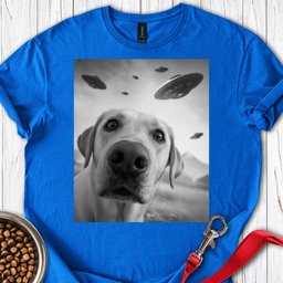 Yellow Lab Ufo Selfie T Shirt Gift For Dog Lover