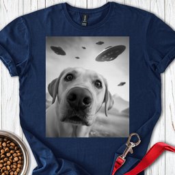 Yellow Lab Ufo Selfie T Shirt Gift For Dog Lover