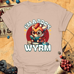 Book Wyrm Tee Gift For Tabletop Gamer
