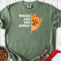 Pomeranian Where Are You Going Premium Tee Gift For Dog Lover
