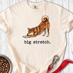 Shiba Inu Big Stretch Premium Tee Gift For Dog Lover