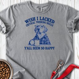 Yellow Labrador Wish I Lacked Critical Thinking Premium Tee Gift For Dog Lover