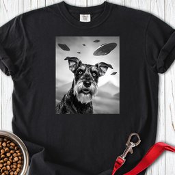 Schauzer Ufo Premium Tee Gift For Dog Lover