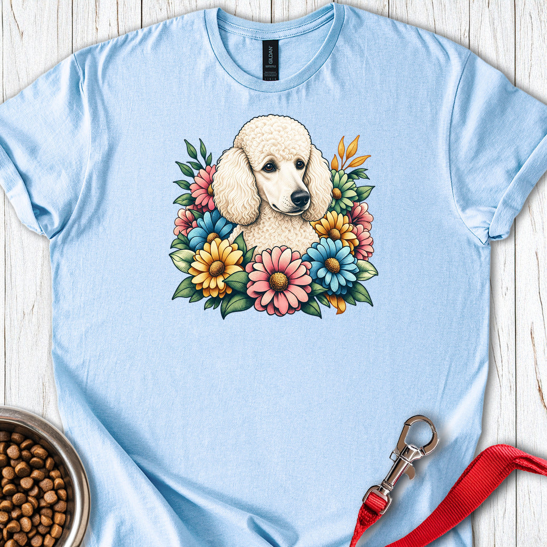 Standard Poodle Flower Wreath T Shirt Gift For Dog Lover
