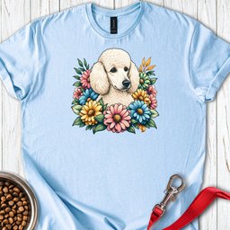 Standard Poodle Flower Wreath T Shirt Gift For Dog Lover