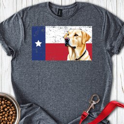 Yellow Labrador Texas Flag T Shirt Gift For Dog Lover