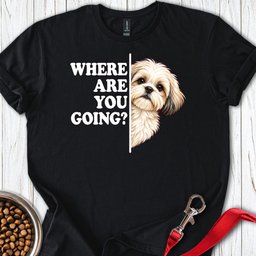 White Shih Tzu Alert T Shirt Gift For Dog Lover