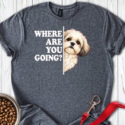 White Shih Tzu Alert T Shirt Gift For Dog Lover