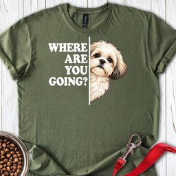White Shih Tzu Alert T Shirt Gift For Dog Lover