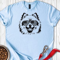 Pomeranian Flag Shades T Shirt Gift For Dog Lover