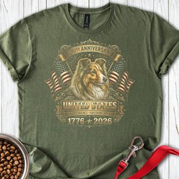 Shetland Sheepdog USA T Shirt Gift For Dog Lover