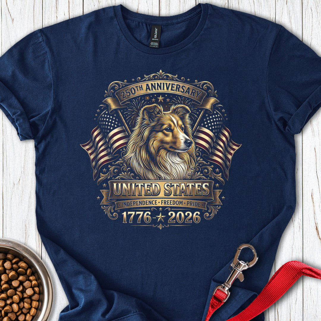 Shetland Sheepdog USA T Shirt Gift For Dog Lover