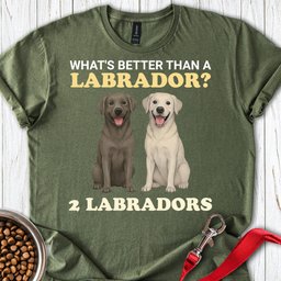 Two Silver Labs T Shirt Gift For Dog Lover