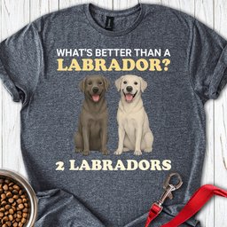 Two Silver Labs T Shirt Gift For Dog Lover