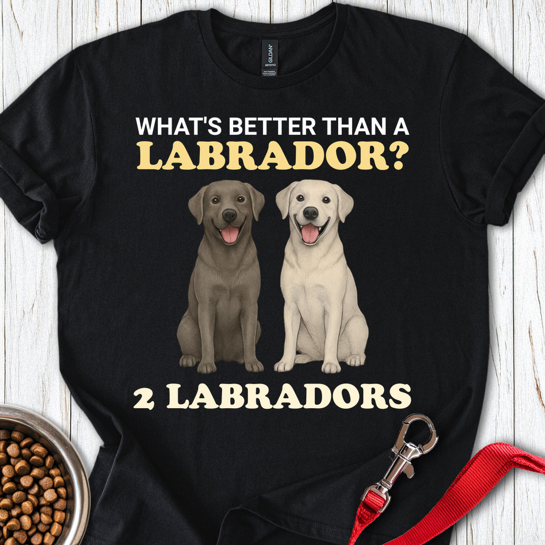 Two Silver Labs T Shirt Gift For Dog Lover
