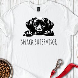 Snack Supervisor Labrador T Shirt Gift For Dog Lover