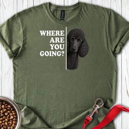 Standard Poodle Where Are You Going Black T Shirt Gift For Dog Lover