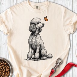 Standard Poodle Butterfly Premium Tee Gift For Dog Lover