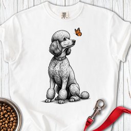 Standard Poodle Butterfly Premium Tee Gift For Dog Lover