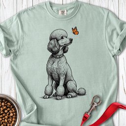 Standard Poodle Butterfly Premium Tee Gift For Dog Lover