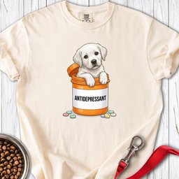 White Labrador Puppy Antidepressant Premium Tee Gift For Dog Lover