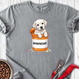 White Labrador Puppy Antidepressant Premium Tee Gift For Dog Lover
