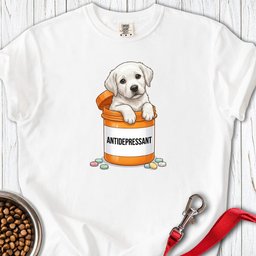 White Labrador Puppy Antidepressant Premium Tee Gift For Dog Lover