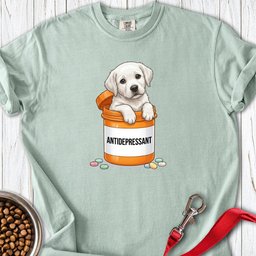 White Labrador Puppy Antidepressant Premium Tee Gift For Dog Lover
