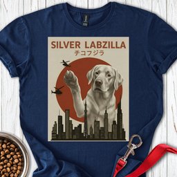 Silver Labzilla T Shirt Gift For Dog Lover