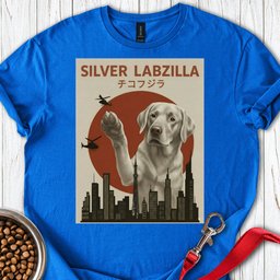 Silver Labzilla T Shirt Gift For Dog Lover