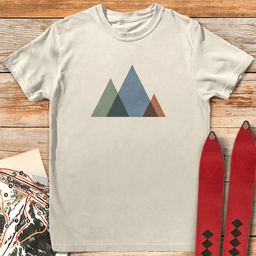 Simple Mountains T Shirt Gift For Skier