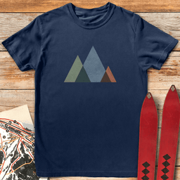 Simple Mountains T Shirt Gift For Skier