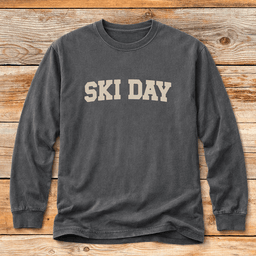 Ski Day Navy T Shirt Gift For Skier