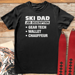 Ski Dad Job T Shirt Gift For Dad
