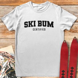 Ski Bum Certified T Shirt Gift For Skier
