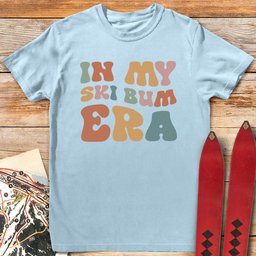 Ski Bum Era T Shirt Gift For Skier