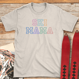 Ski Mama Color T Shirt Gift For Mom