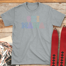 Ski Mama Color T Shirt Gift For Mom
