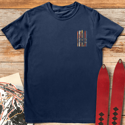 Ski Fence Pocket T Shirt Gift For Skier