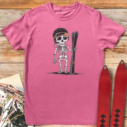 Skeleton Skier T Shirt Gift For Skier