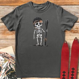 Skeleton Skier T Shirt Gift For Skier