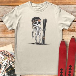 Skeleton Skier T Shirt Gift For Skier